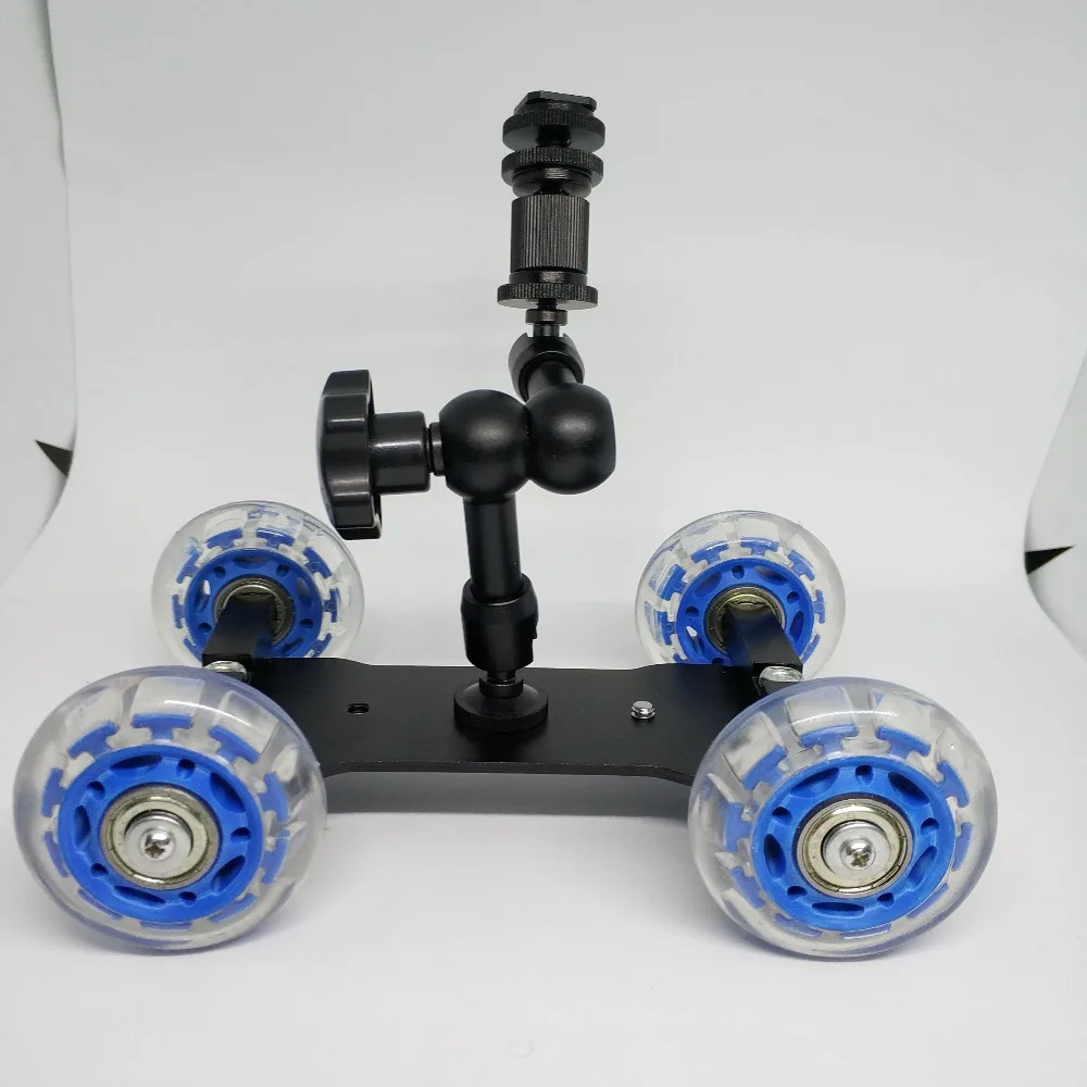 Kaliou Dolly Car + 7 ''Волшебная рукоятка настольная Мобильная роликовая видеокамера