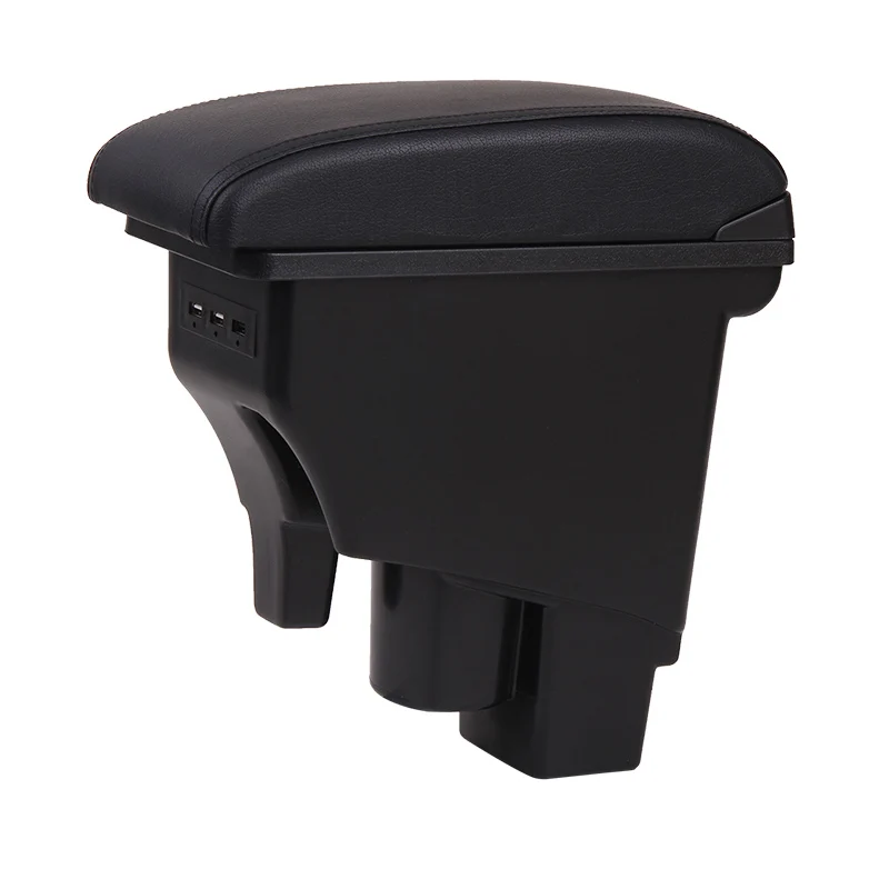 All Black Подлокотник для Honda Fit Jazz 2002-2007 хэтчбек центральная консоль коробка для хранения подлокотник USB автомобильный Стайлинг Аксессуары для интерьера - Название цвета: All Black