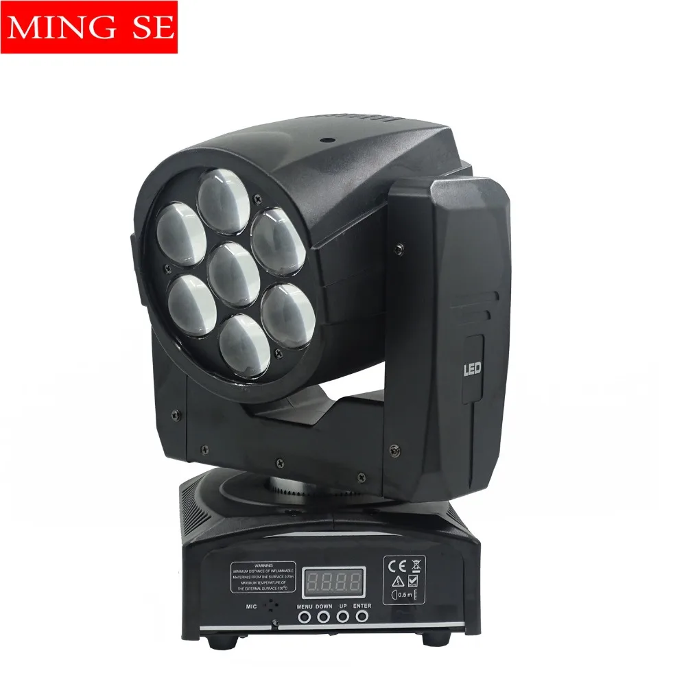

LED Moving Head Zoom Light 16 DMX Channel 7*12W RGBW 4IN1 Color Mixing DMX 7x12w Beam Light Moving Head Light Professional Stage