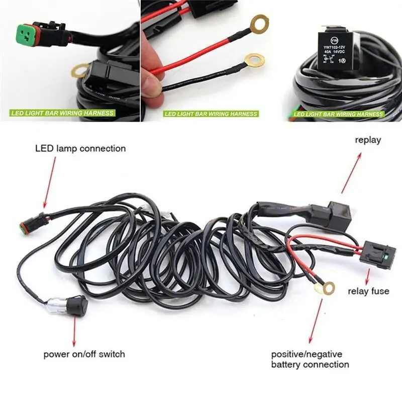 3m 18 DT Wires CO светильник 16D светодиодный светильник 4" 1128 Вт комбинированный луч 4-рядный автомобильный рабочий светильник 4x4 внедорожный 4WD 12V 24V для Jeep Ford SUV - Цвет: 3m 18 DT Wires