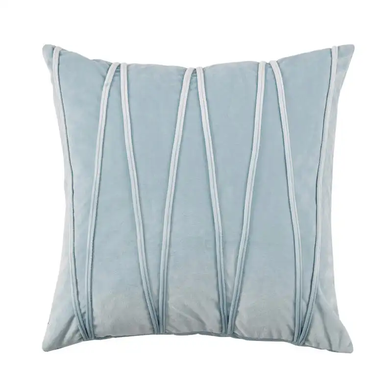 Light Blue Topfinel, мягкие бархатные полосатый Декоративные диванные накидки на подушки, творческий наволочка для украшения дома, дивана, стула, украшение размером 45*45 см - Цвет: Light Blue