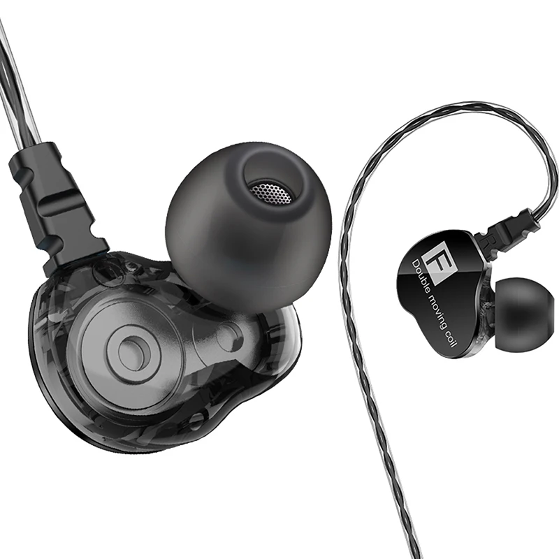 QKZ CK9 двойной драйвер наушники fone de ouvido auriculares стерео Бас Спортивная игровая
