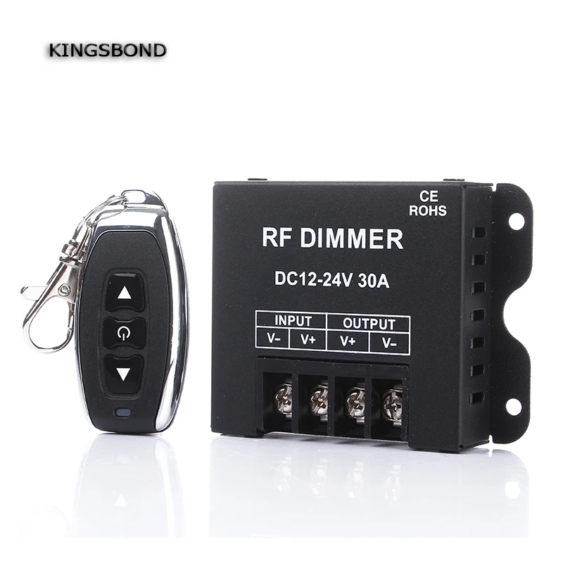 DC 12 24V 30A Max светодиодный алюминиевый чехол с одним цветным диммером черный для SMD
