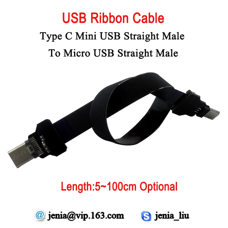 

Новинка, Usb-кабель для передачи данных, от 5 см до 100 см, Type C Mini, прямой штекер до Micro, прямой штекер