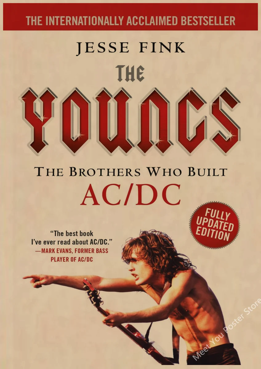 Плакат ACDC австралийская рок-группа ACDC Malcolm Angus ретро крафт-бумага плакат настенный стикер Гостиная Бар домашний паб кафе Декор A1