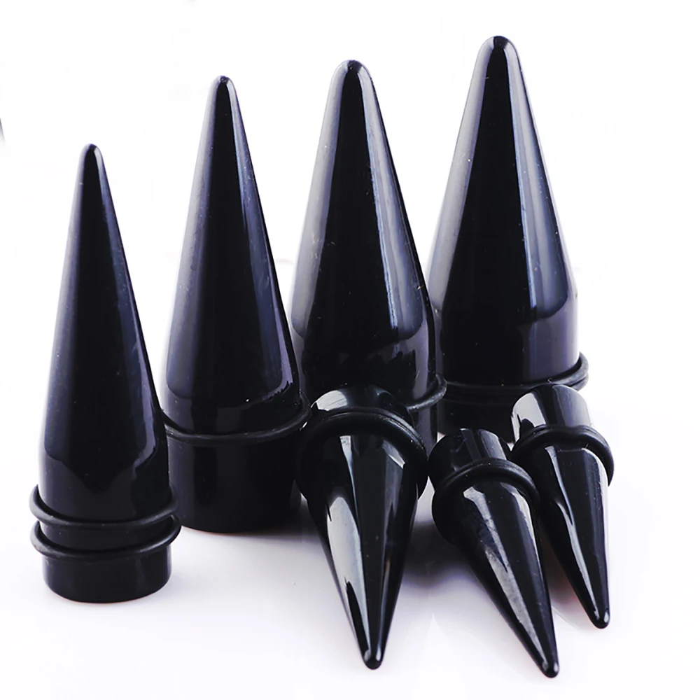 УФ акриловые черные ушные щипцы набор для растяжки расширительные серьги пробки