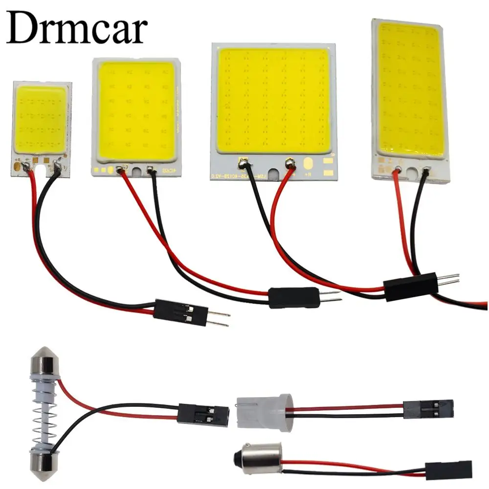 T10 W5W авто Интерьер Чтение Cob 24SMD 36SMD 48SMD светильник купольная фестонная автомобильная светодиодная лампа автомобиля панели лампы BA9S DC 12v Стайлинг автомобиля