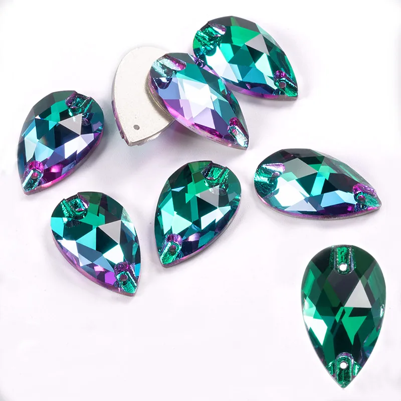 green flame AAAAA качественные Стразы для шитья, стразы для украшения одежды, сумок, одежды, обуви - Цвет: green flame