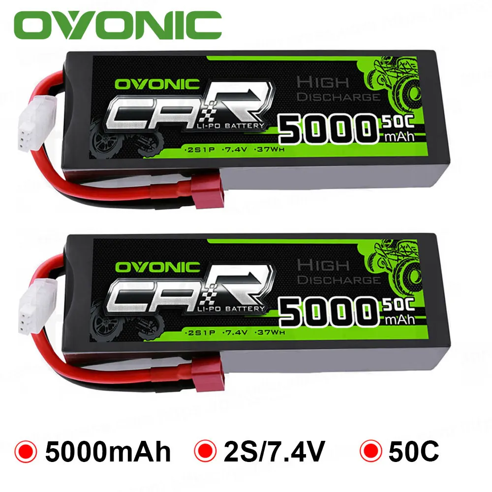 2 Packs 5000mAh 2 упаковки ovoic RC автомобильные аккумуляторы 6200mAh 5200mAh 5000mAh 4600mAh Lipo 2S Аккумулятор 7,4 V с штекером Deans для автомобиля лодки Heli Quad - Цвет: 2 Packs 5000mAh
