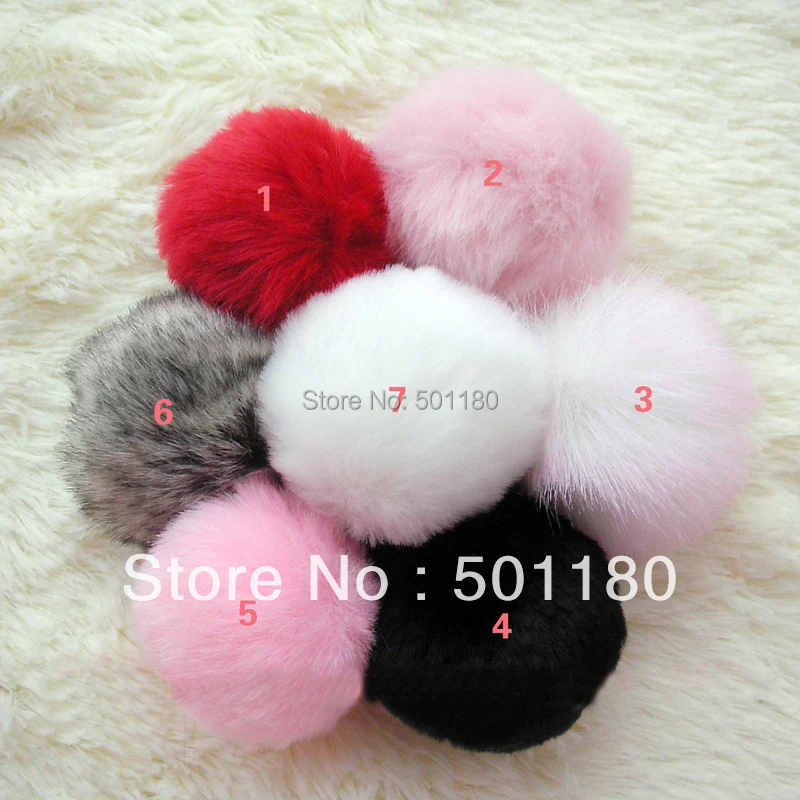 

Free shipping fake fur ball keychains for mobile phones or bag accessory