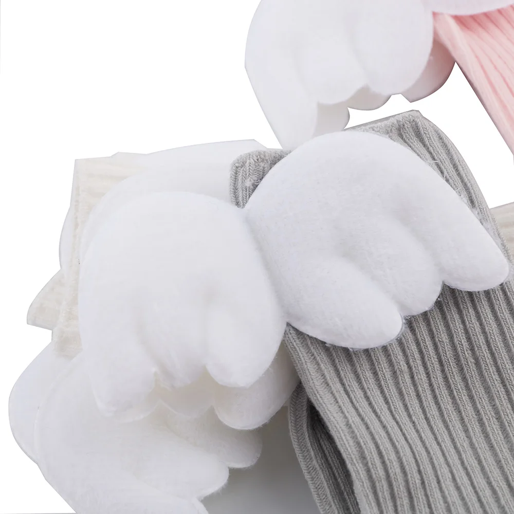 1 пара Детские хлопковые носки с крыльями ангела милые мягкие гетры в полоску