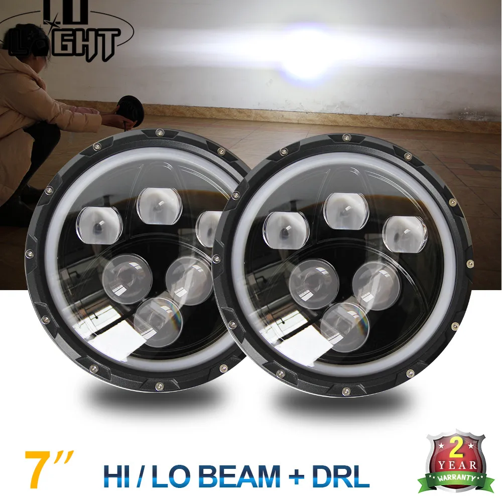CO светильник 7 дюймовый светодиодный головной 90W ближнего и дальнего 12V Led DRL угол