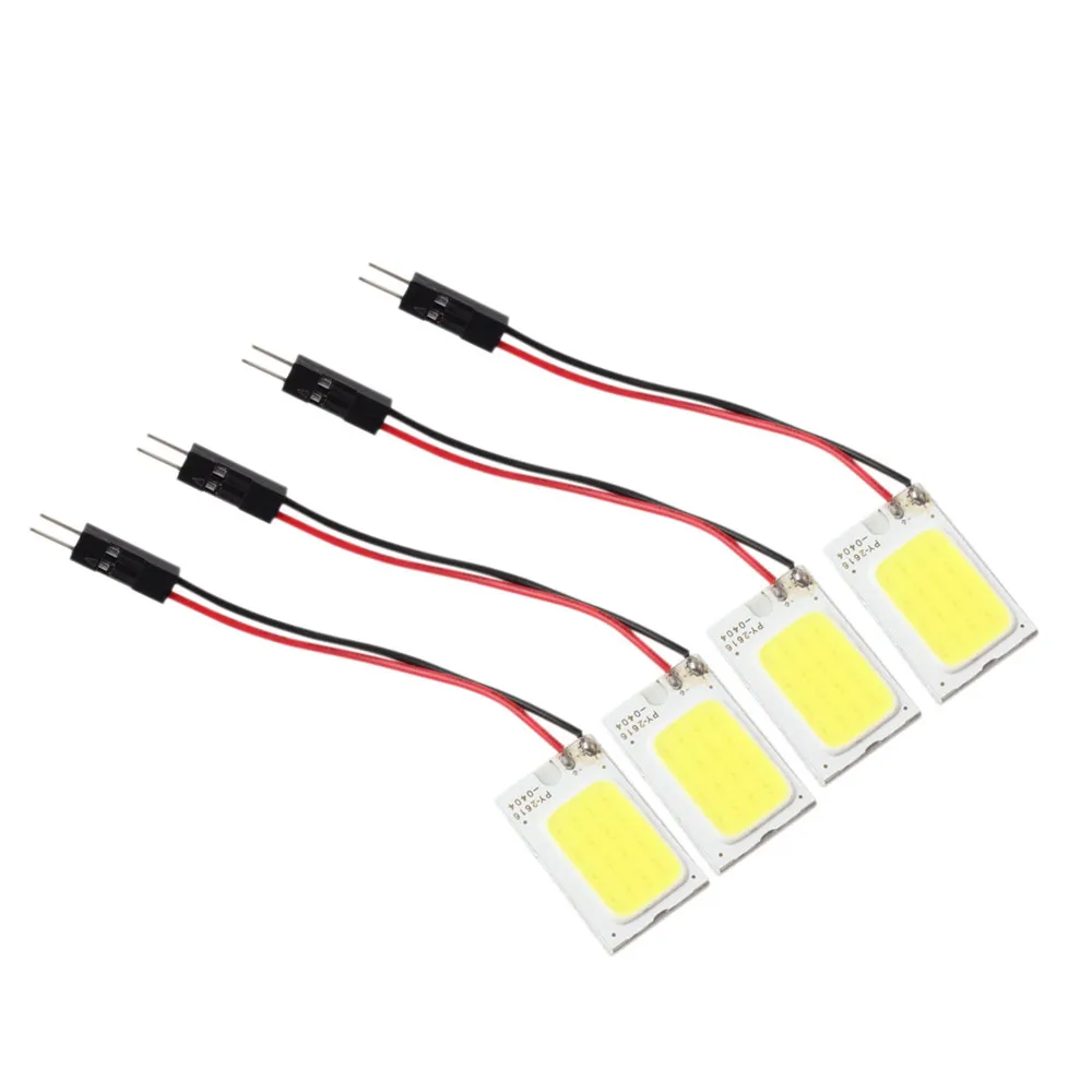 5Piece Easy Installation Bright White COB 18-LED Chips 12V Plate T10 Festoon Dome Car Interior Light Bulb | Автомобили и