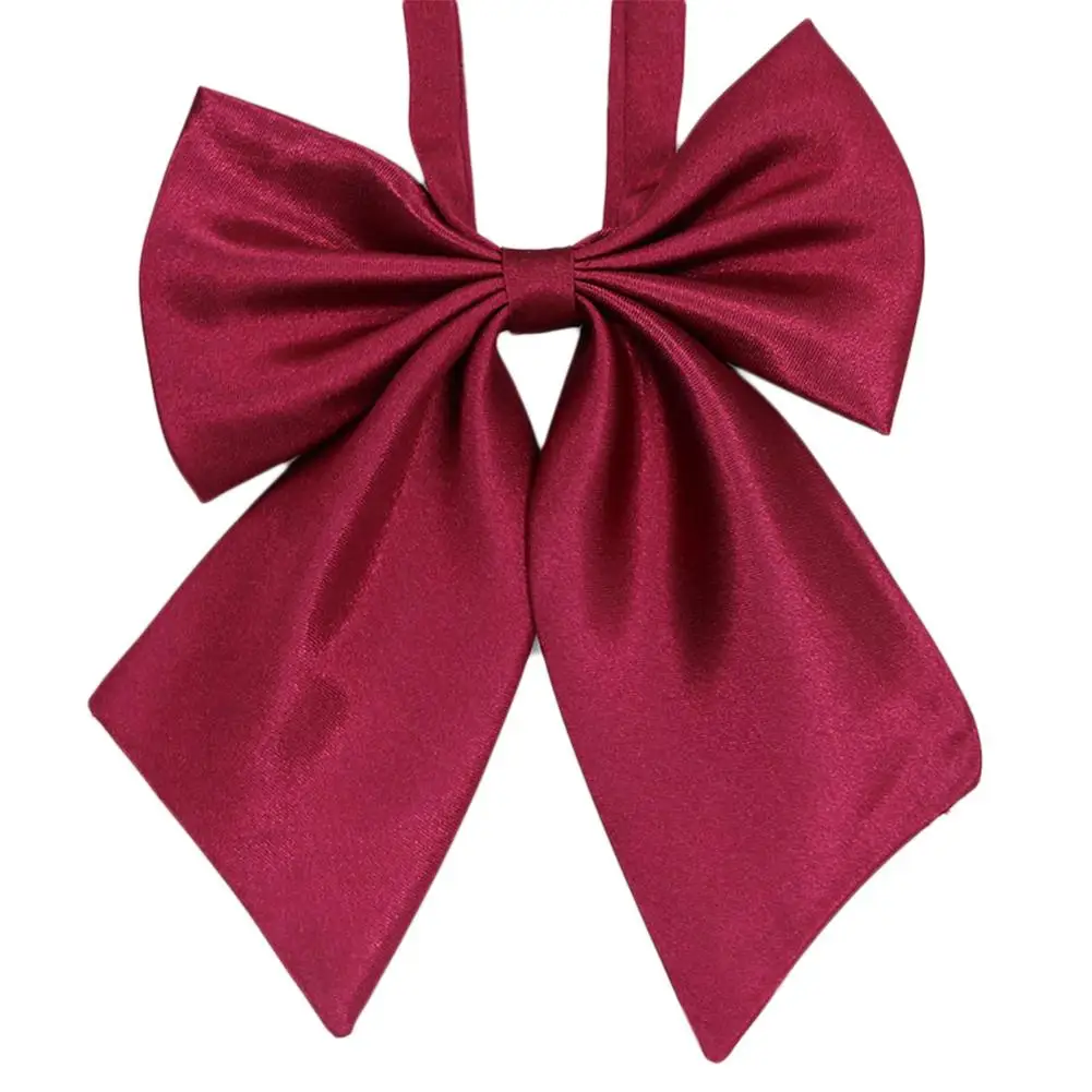 Burgundy Японский стиль JK галстук-бабочка сплошной цвет для студентов униформа профессиональные дамы угловой галстук-бабочка Лолита косплей детей девочек Ши - Цвет: Burgundy