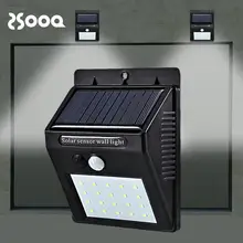 20 светодиодов Солнечная лампа датчик движения аварийный