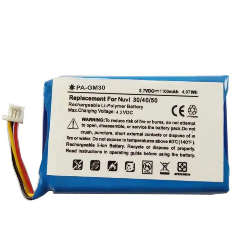Аккумулятор для Garmin Nuvi 30 40 40LM 50 50LM 55LM 55LMT GPS Новый литий полимерный перезаряжаемый