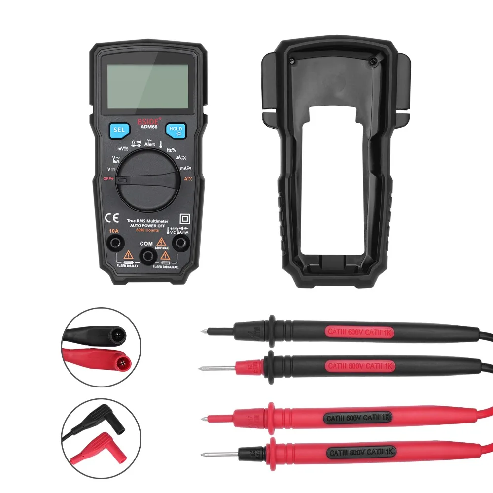 Цифровой мультиметр BSIDE ADM66 мини тестер с функцией True RMS автонастройка диапазона
