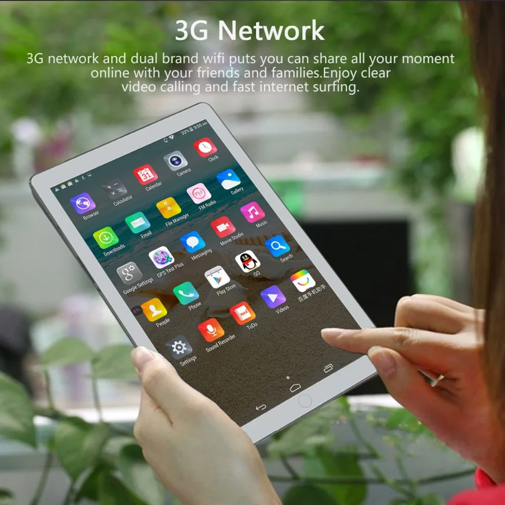 10-дюймовый планшетный ПК с системой андроида и 7,0 4 GB/32 GB Блютуз gps Wi-Fi, 4 ядра 1280*800 ips 3g Телефонный звонок планшет двойной камеральные планшетофон(плафон
