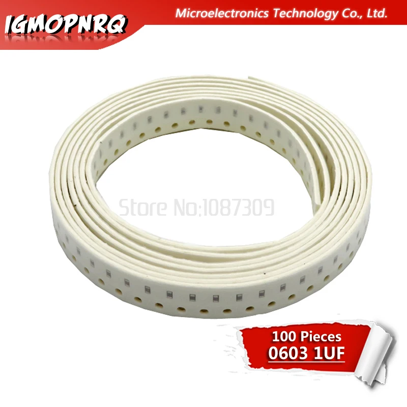 100 шт. 1 мкФ X5R ошибка 10% 16 в 0603 105 SMD толстая пленка чип многослойный керамический