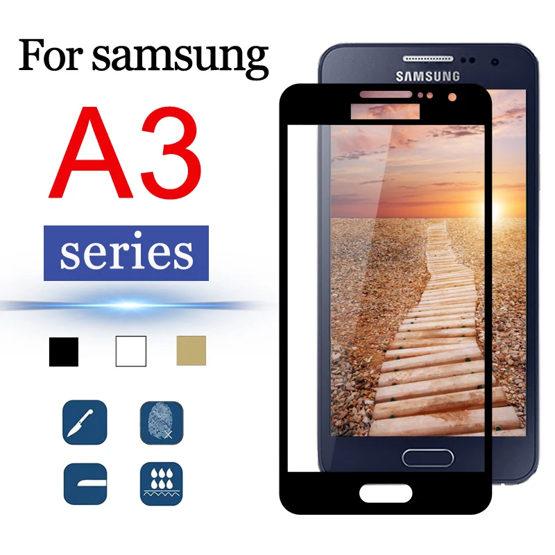 Защитная пленка для samsung galaxy a3 2016 2017 экрана закаленное стекло tremp samsyng 3a galax