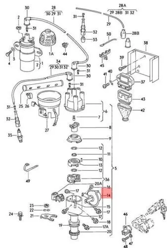 Новый вакуумный распределитель для FITVolkswagen 181 Kaefer кабриолета Ghia Coupe 1970 л 1979 L4 026905271A