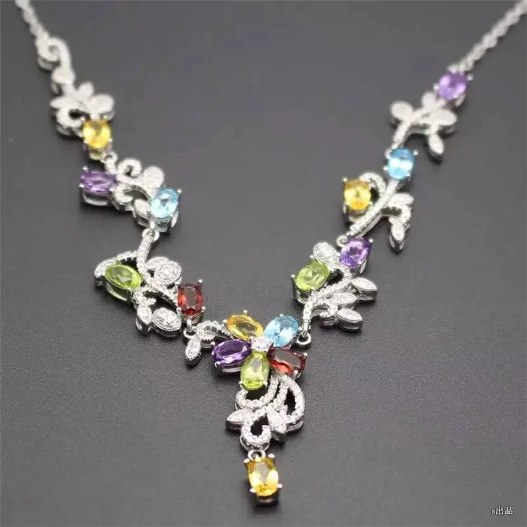 KJJEAXCMY boutique jewels S925 чистое серебро инкрустация разнообразными натуральными