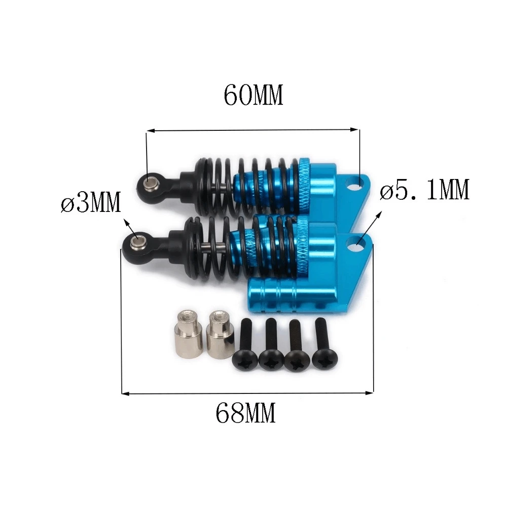 Амортизатор для автомобиля на радиоуправлении из алюминиевого сплава 68 мм|damper
