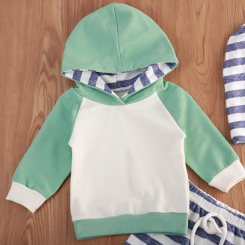 3 шт./комплект спортивный костюм для новорожденных свитшот с длинным рукавом и