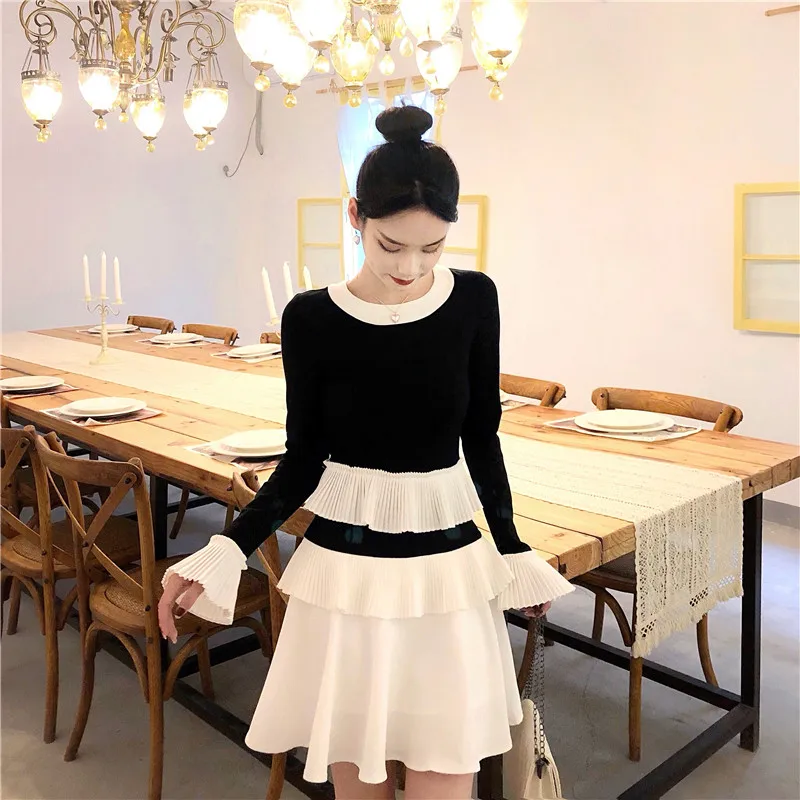 Robe femme модная брендовая дизайнерская женская одежда осенне-зимние платья женское