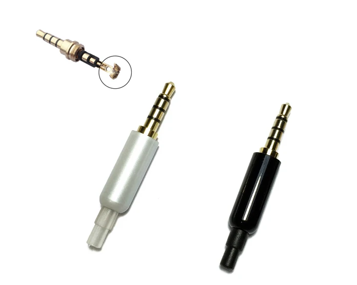 

2 шт. 3,5 мм 4-полюсный стерео Штекерный аудио кабель соединитель «сделай сам» припой адаптер соединитель