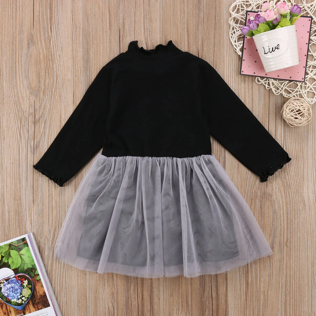 Осеннее платье для девочек кружевное рождественское с лебедем маленьких Vestidos