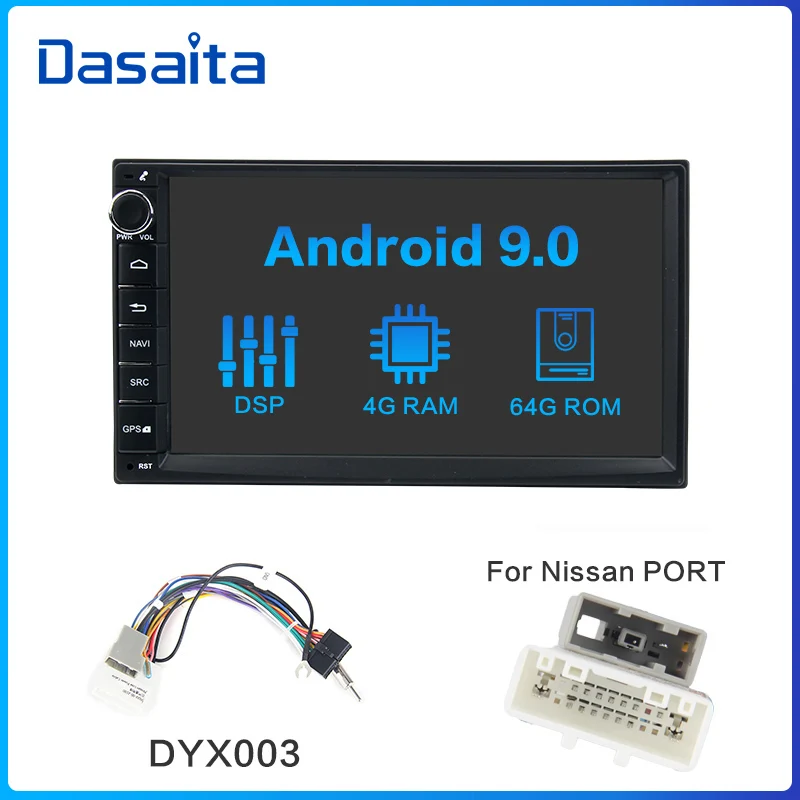 Dasaita " ips сенсорный экран автомобиля радио TDA7850 Android 9,0 для Универсальный 2 Din стерео Bluetooth gps навигация 64 Гб rom MAX6 - Цвет: HA2154-MAX6