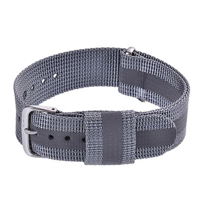 Reflective Nylon Strap Nato Strap Fabric Nylon Watchband Buckle Belt for 007 James Bond Watch Bands Colorful Rainbow - Band Color: grey