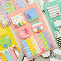 48 pcslot cute animal sticky marker cute cat weekly plan sticker set decorative post memo note office school supplies fm139