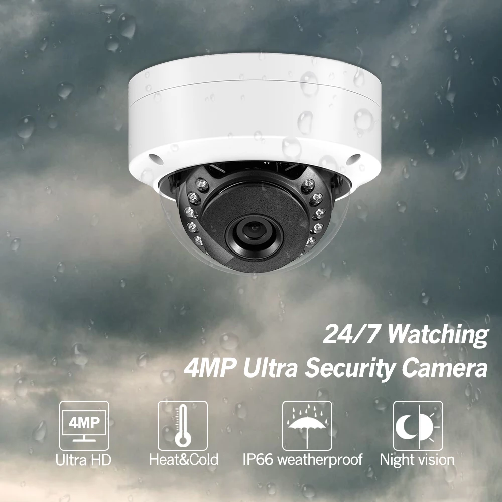 4CH CCTV система 4 шт. ультра 4MP безопасности POE камера с Hikvision NVR DS 7604NI K1/4 P DIY комплекты