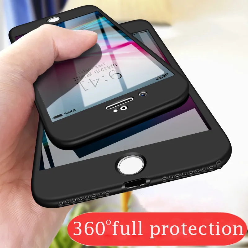 Роскошный чехол на 360 градусов для iPhone 6 S 7 8 Plus X XS Max XR 6Plus 6sPlus 7Plus защитный