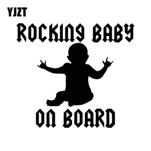 YJZT 16, 3 х14, 5 см виниловые автомобильные наклейки для младенцев на борту, забавные мультяшные наклейки с изображением рок, детские наклейки для украшения