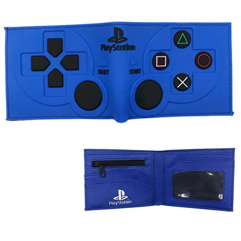 blue2 Модный игровой playstation 4 кошелек с карманом для монет ID держатель для карт 3D Touch PVC и PU короткий кошелек для молодых Carteira Masculina - Цвет: blue2