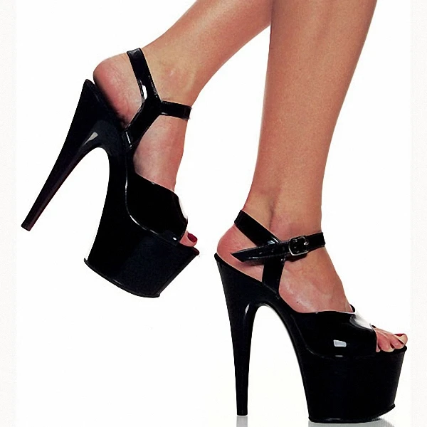 Летние сценические 6-дюймовые Туфли с круглым носком сандалии 17 см танцевальные