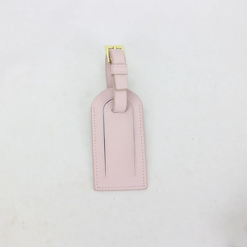pink tag Модные, с монограммой, начальные буквы, унисекс, Сафьяновая кожа, держатель для паспорта, багажная бирка, Обложка для паспорта, набор, аксессуары для путешествий - Цвет: pink tag