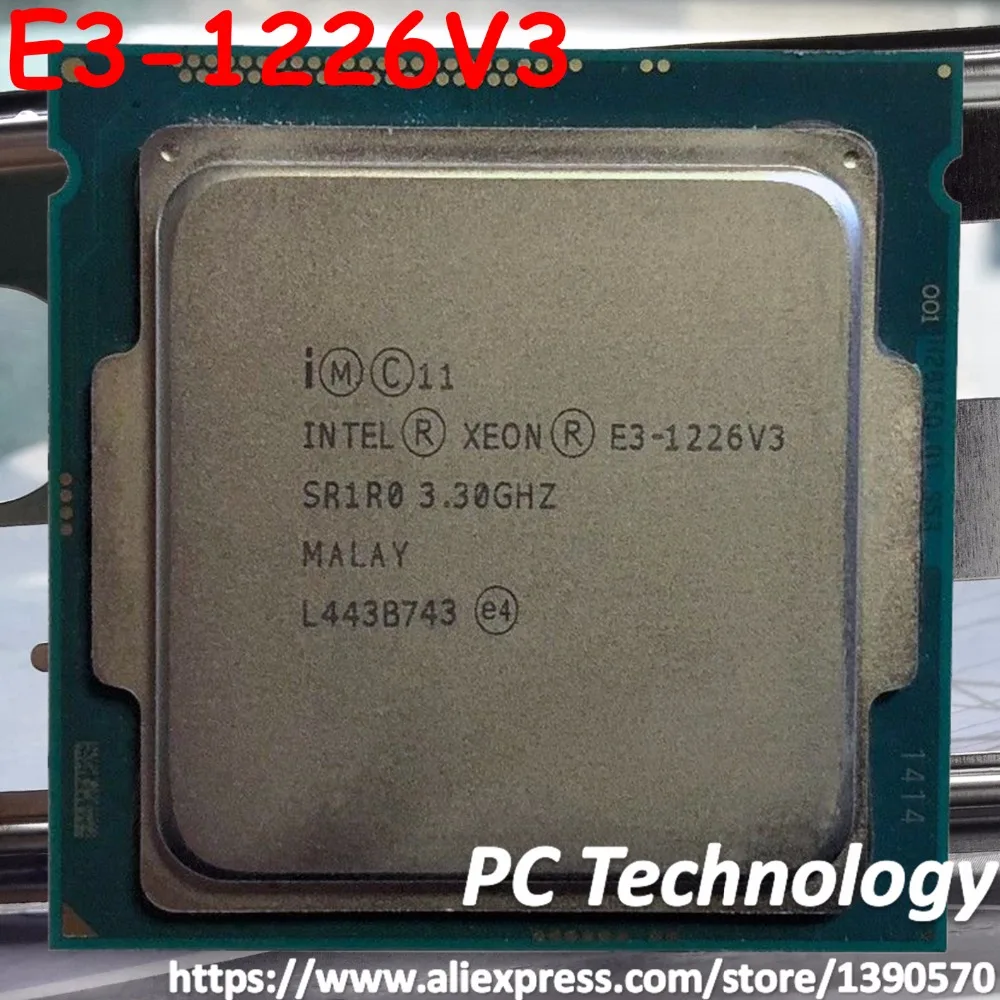 Процессор Intel Xeon E3-1226V3 cpu 3,30 GHz 8M LGA1150 четырехъядерный настольный E3-1226 V3 E3 1226V3 1225V3 1225 V3