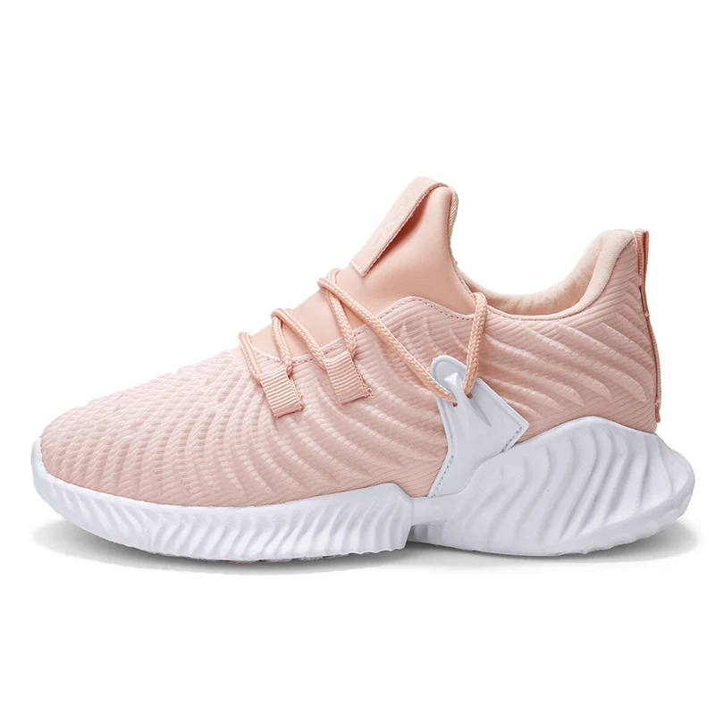 Pink Baideng/ INS/Популярная женская спортивная обувь для бега, увеличивающая рост, черные, розовые женские дышащие туфли для папы, Zapatos de Mujer - Цвет: Pink