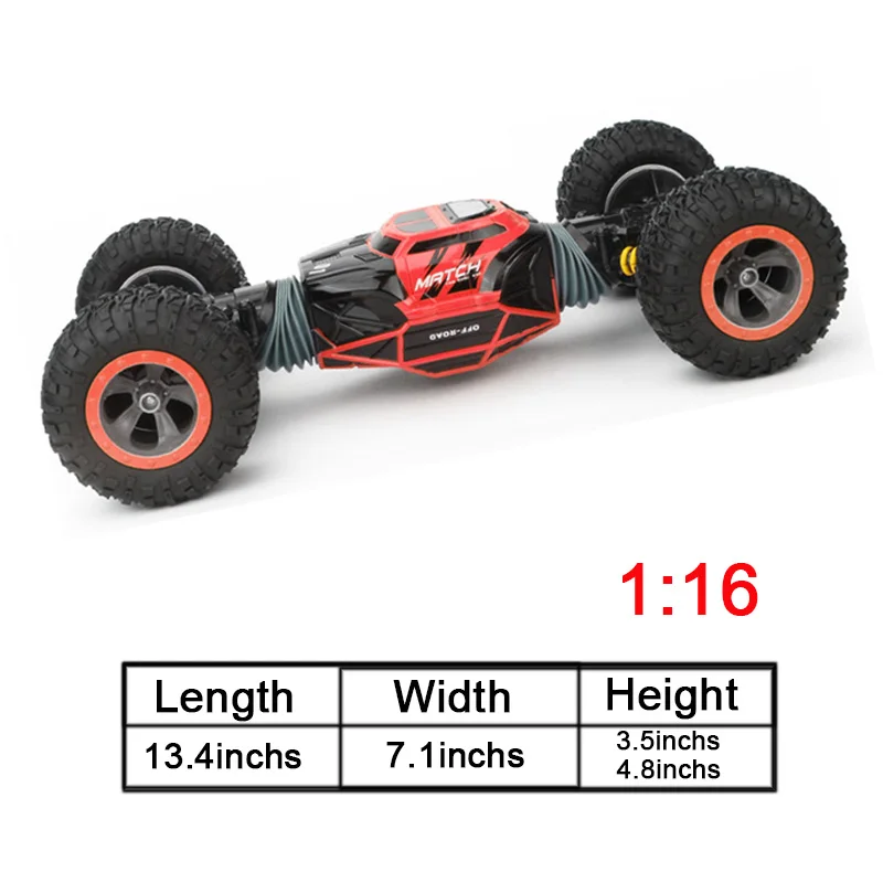 UD2169A(40CM) Red 1:16 двухсторонний 2,4 GHz 4WD RC автомобиль один ключ трансформирует вездеход автомобиль варанид скалолазание грузовик пульт дистанционного управления игрушечный автомобиль - Цвет: UD2169A(40CM) Red