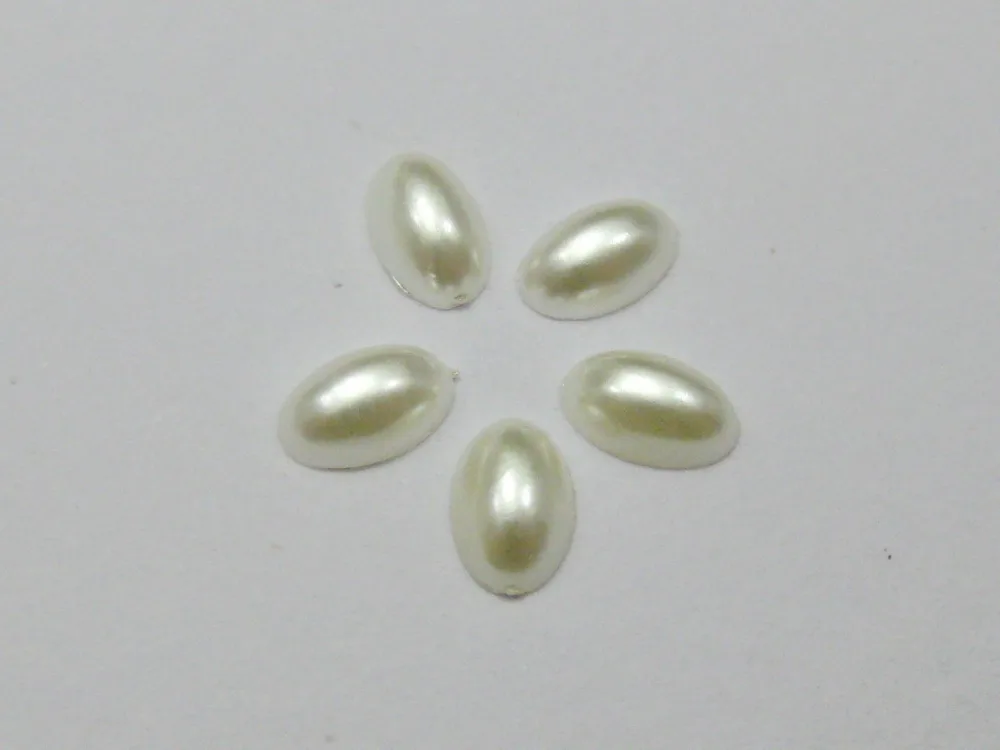 1000 Овальный полужемчужный бисер 4х6 мм с плоской задней поверхностью скрапбук|beaded