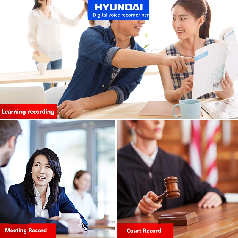Портативный Профессиональный цифровой диктофон Hyundai 4058 с поддержкой USB U disk MP3