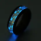 Светящееся кольцо темно-золотой дракон инкрустация зеленый синий желтый мужские флуоресцентные светящиеся кольца ювелирные изделия Прямая поставка