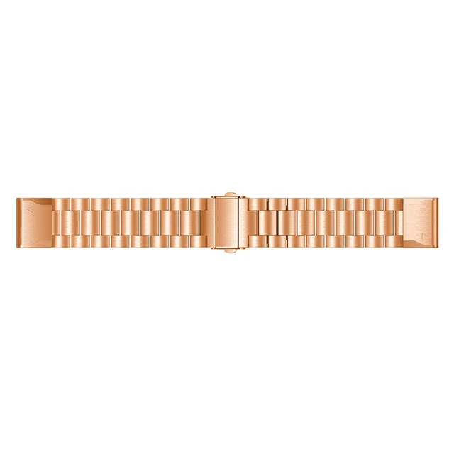 Rose gold 20 22 26 мм ремешок для часов из нержавеющей стали ремешок для Garmin Fenix 5 5S 5X Plus 3 3HR Forerunner 935 945 умный Браслет - Color: Rose gold