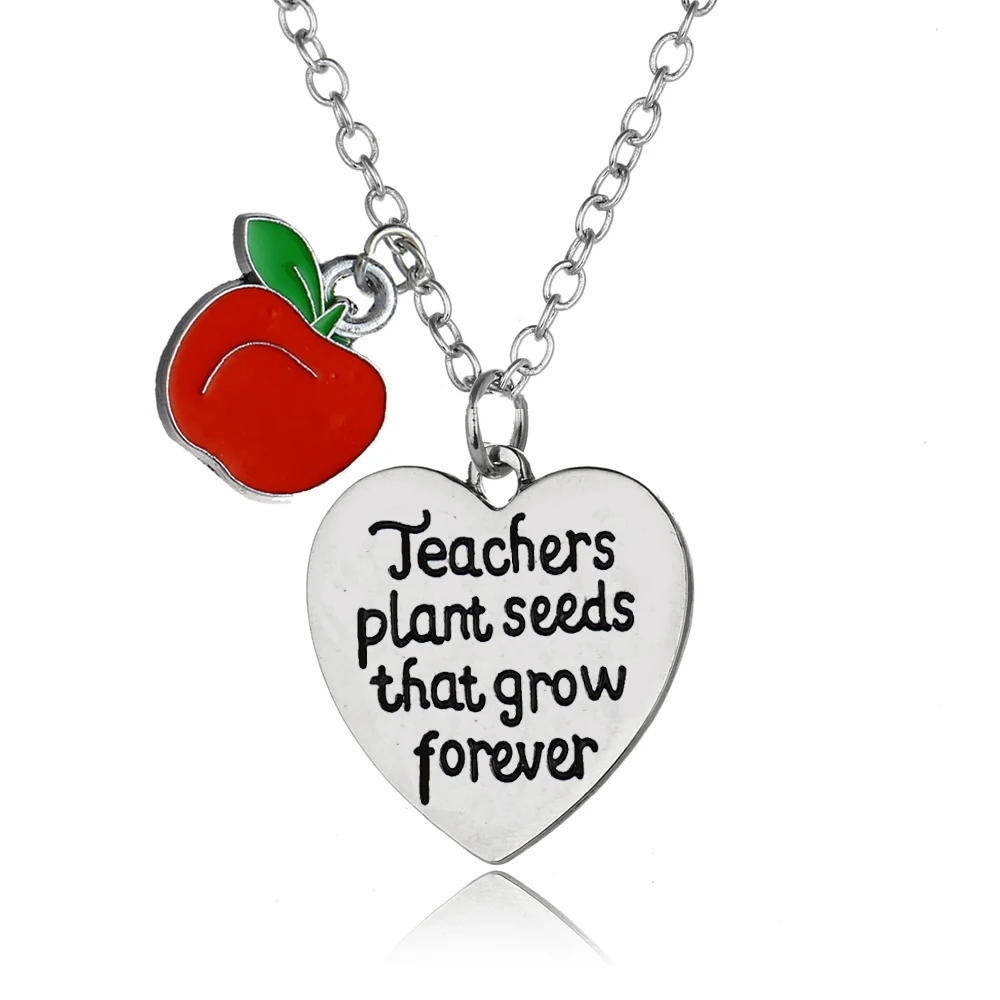 Преподаватели Семена которые растут Forever Love Сердце Цепочки и ожерелья Apple