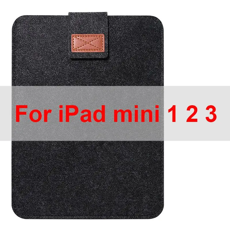 for iPad mini 123 Фетровый чехол для iPad 7th 10,2 Mini 5/4 Air 3 2 Pro 12,9 11 10,5 9,7, легкий защитный чехол для переноски - Цвет: for iPad mini 123