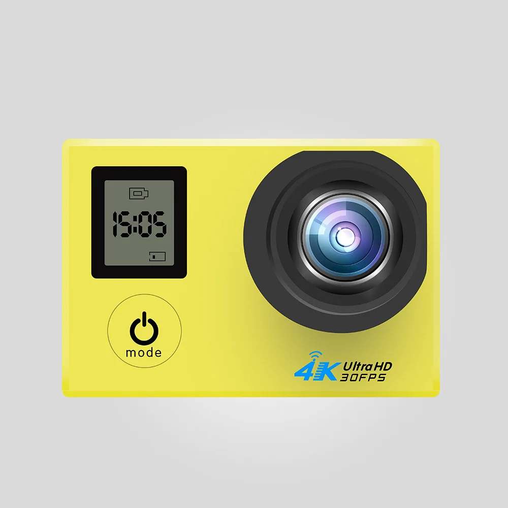 Ультра HD 4K экшн-камера Wifi 1080P 16 МП двойной экран 170D Go Водонепроницаемая профессиональная камера 4K Спортивная камера Мини Dvr+ пульт дистанционного управления - Цвет: Цвет: желтый